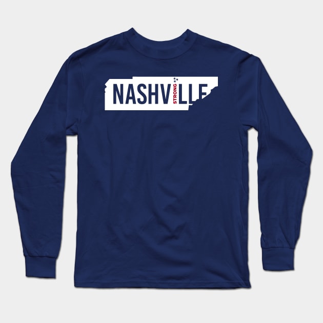 nashville strong tennessee t shirt Long Sleeve T-Shirt by Bequeen